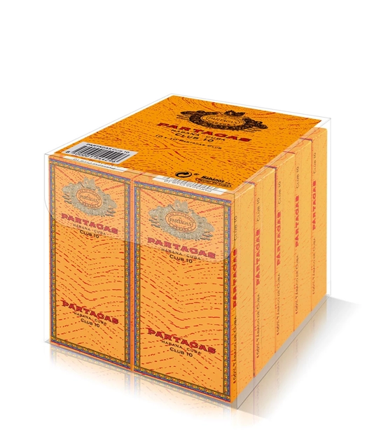 Partagas Club Cigar Box of 10 X 10 close-up from AuCigars, premium Cuban cigar