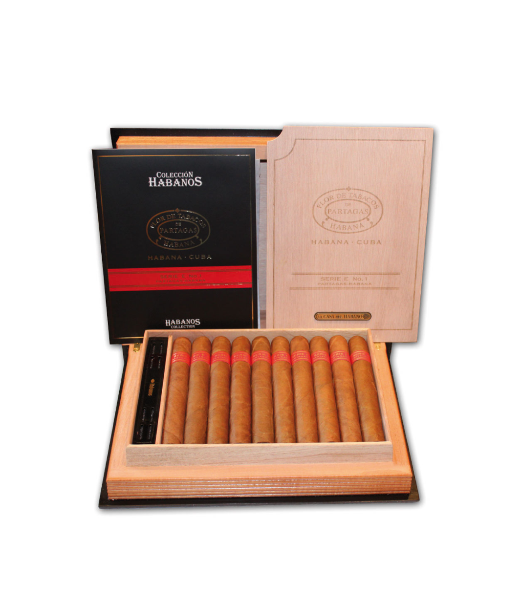 Partagas Coleccion Serie E No.1 Cigar Box of 20 close-up from AuCigars, premium Cuban cigar