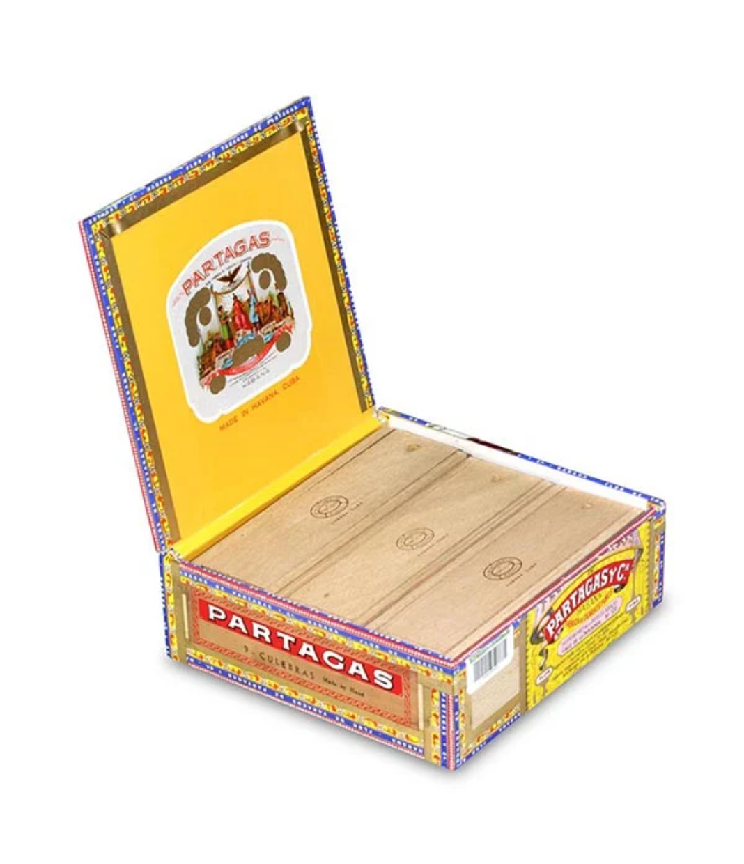 Partagas Culebras Cigar Box of 9 close-up from AuCigars, premium Cuban cigar