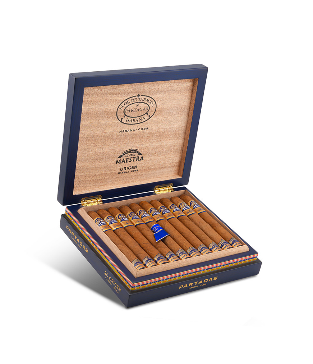 Partagas Linea Maestra Origen Cigar Box of 20 close-up from AuCigars, premium Cuban cigar