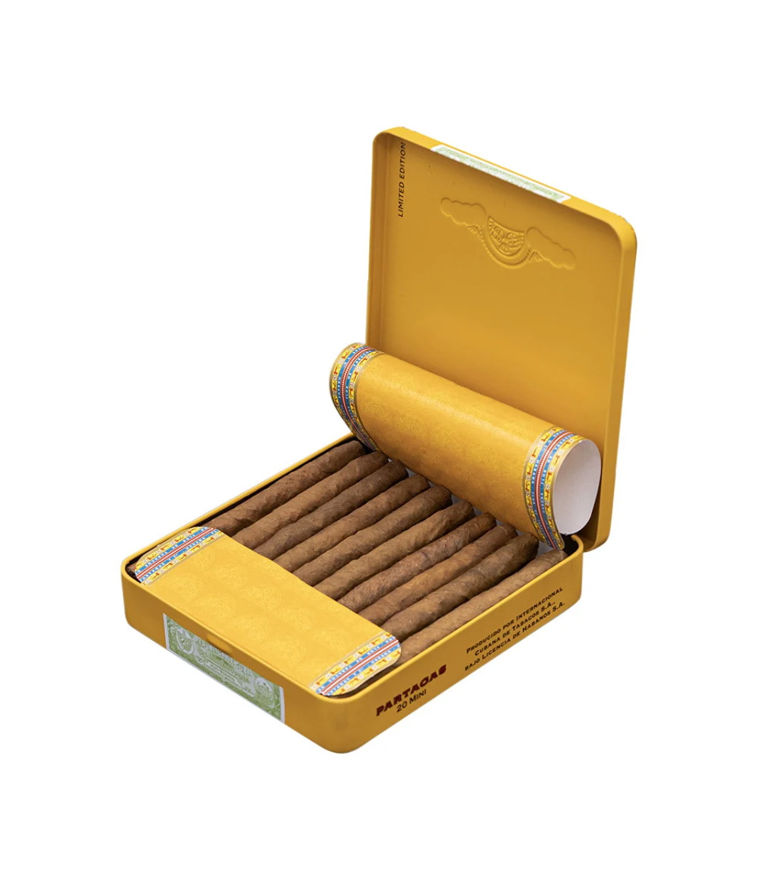 Partagas Mini 2024 Edition Cigar Box of 10 X 10 close-up from AuCigars, premium Cuban cigar