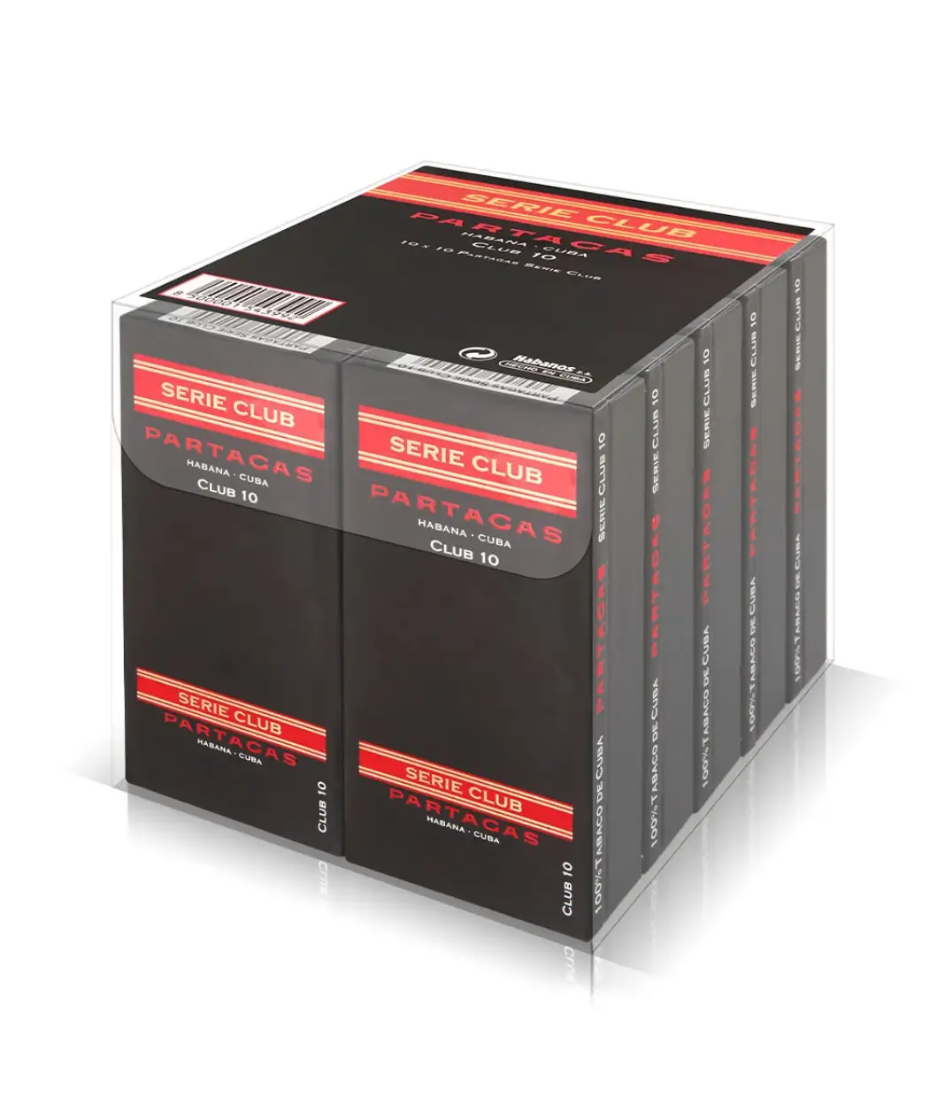 Partagas Serie Club Cigar Box of 10 X 10 close-up from AuCigars, premium Cuban cigar
