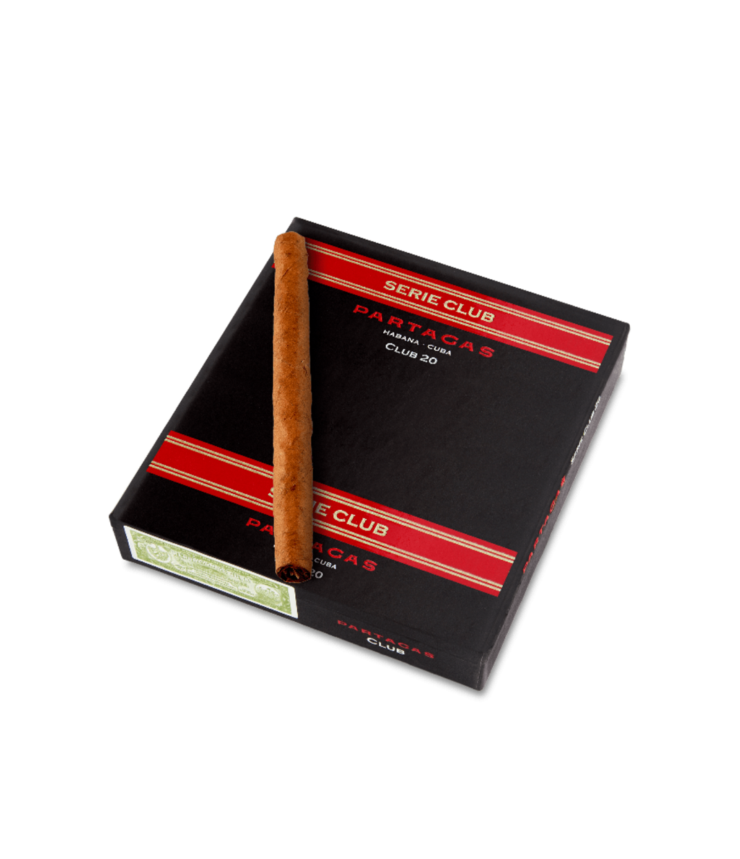 Partagas Serie Club  Cigar Box of 20X5 close-up from AuCigars, premium Cuban cigar