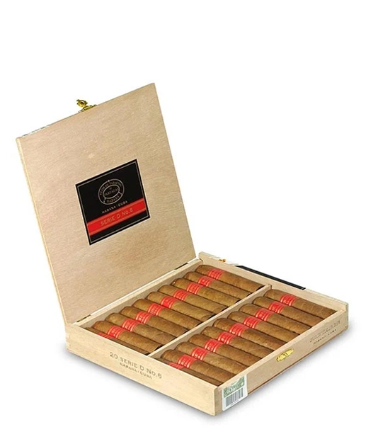 Partagas Serie D No.6 Cigar Box of 20 close-up from AuCigars, premium Cuban cigar