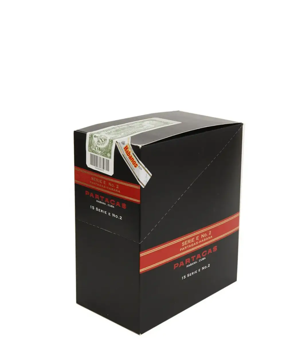 Partagas Serie E No. 2 Tubos Cigar Box View 2 from AuCigars, premium Cuban cigar