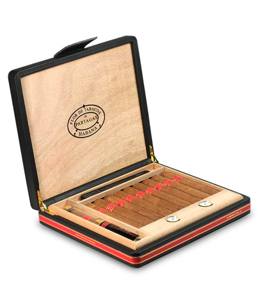 Partagas Serie E No.2 Travel Humidor Limited Edition 2015 Cigar Box of 10 close-up from AuCigars, premium Cuban cigar