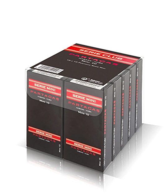 Partagas Serie Mini Cigar Box of 10 X 10 close-up from AuCigars, premium Cuban cigar