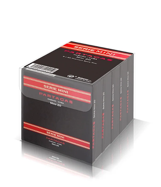 Partagas Serie Mini Cigar Box of 20 X 5 close-up from AuCigars, premium Cuban cigar