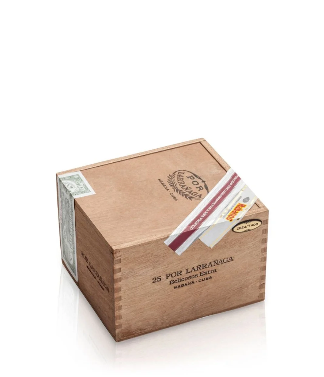 Por Larranaga Belicosos Extras Cigar Box View 3 from AuCigars, premium Cuban cigar