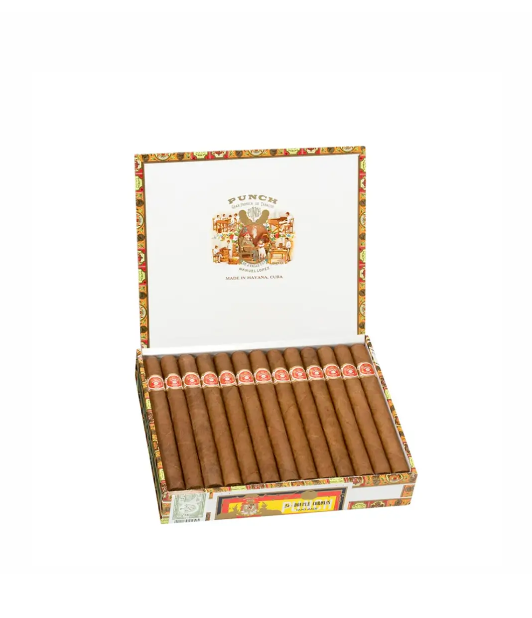 Punch Double Coronas 2020 Vintage Cigar Box of 25 close-up from AuCigars, premium Cuban cigar