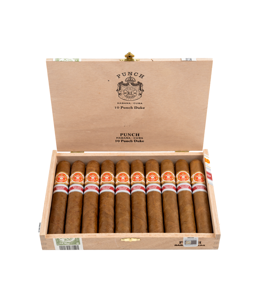 Punch Duke Edicion Regional Mexico 2018    Cigar Box of 10 close-up from AuCigars, premium Cuban cigar