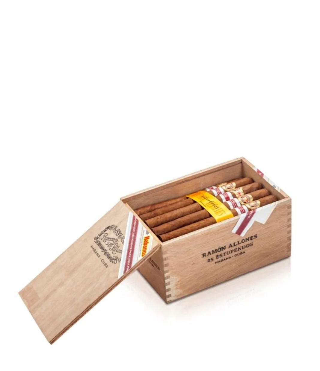 Ramon Allones Estupendos Cigar Box of 25 close-up from AuCigars, premium Cuban cigar