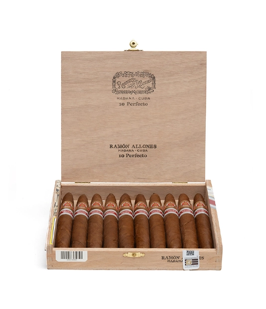 Ramon Allones Perfecto Mexico 2020 Cigar Box of 10 close-up from AuCigars, premium Cuban cigar