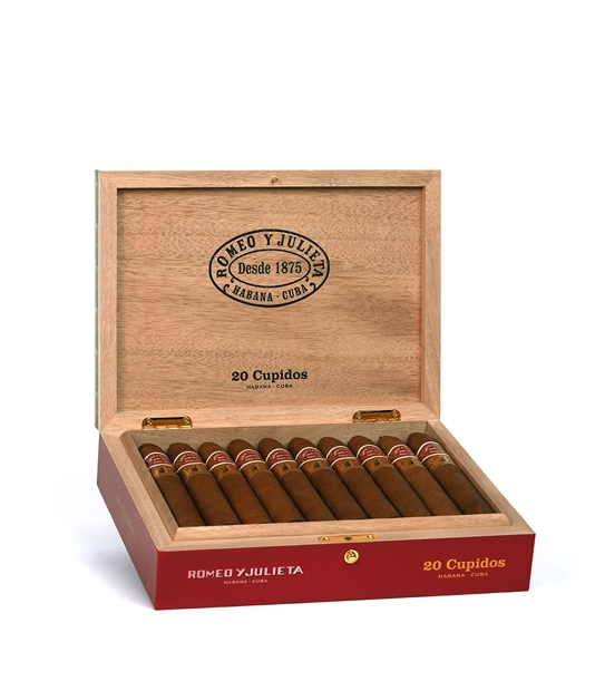 Romeo Y Julieta Cupidos Habanos Specialist Lcdh Cigar Box of 20 close-up from AuCigars, premium Cuban cigar