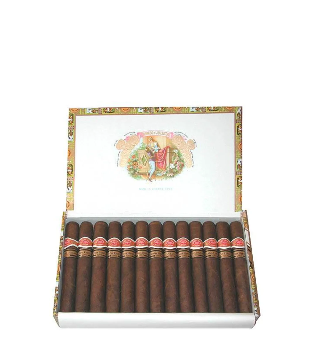 Romeo y Julieta Escudos Edicion Limitada 2007 Cigar Box of 25 close-up from AuCigars, premium Cuban cigar