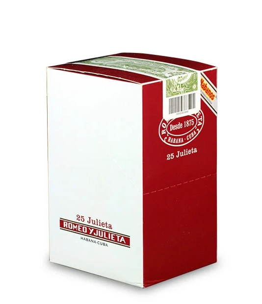 Romeo y Julieta Julieta A/P Cigar Box of 5 X 5 close-up from AuCigars, premium Cuban cigar