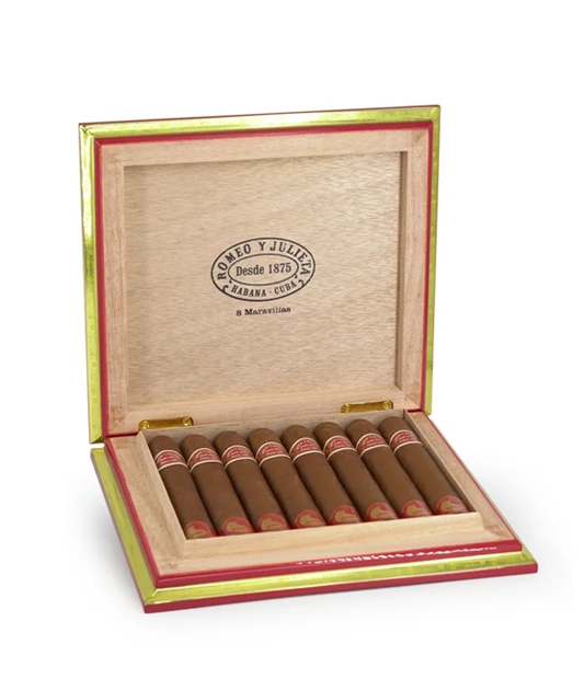 Romeo y Julieta Maravillas Year Of The Rat 2020 Cigar Box of 8 close-up from AuCigars, premium Cuban cigar