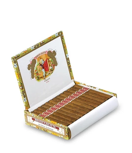 Romeo y Julieta Petit Julieta Cigar Box of 25 close-up from AuCigars, premium Cuban cigar