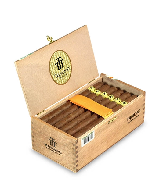 Trinidad Fundadores Cigar Box of 24 close-up from AuCigars, premium Cuban cigar