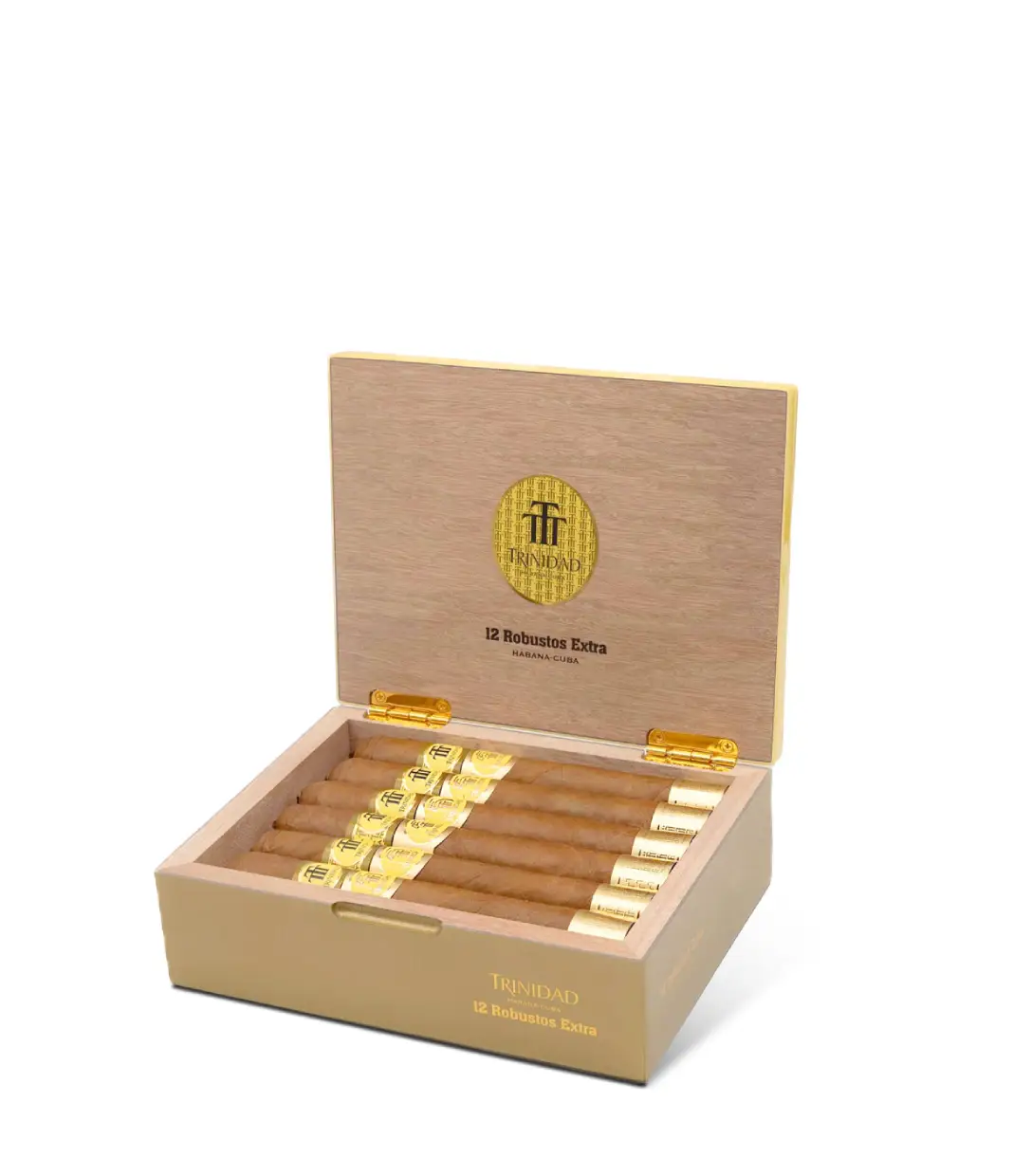 Trinidad Robustos Extra 2024SE (12s) Cigar Box of 12 close-up from AuCigars, premium Cuban cigar