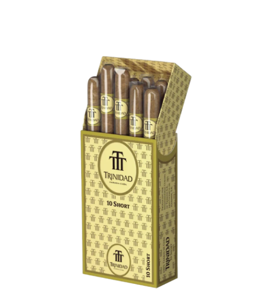 Trinidad Short 10 Pack Cigar Box of 10 close-up from AuCigars, premium Cuban cigar