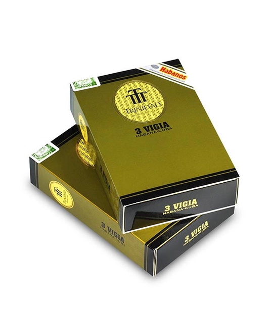Trinidad Vigia A/T Cigar Box of 5 X 3 close-up from AuCigars, premium Cuban cigar