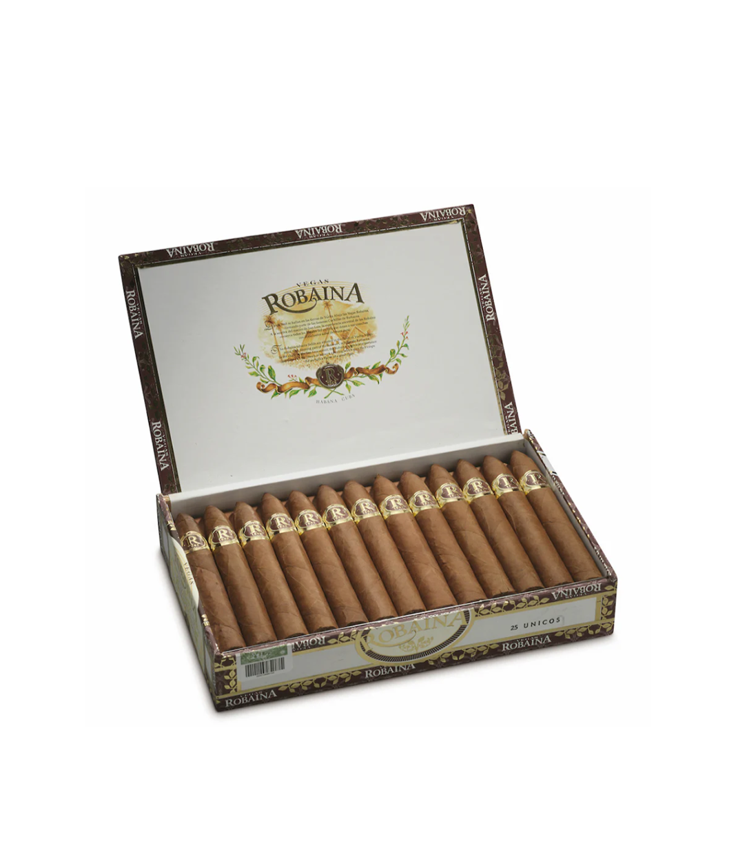 Vegas Robaina Unicos   Cigar Box of 25 close-up from AuCigars, premium Cuban cigar