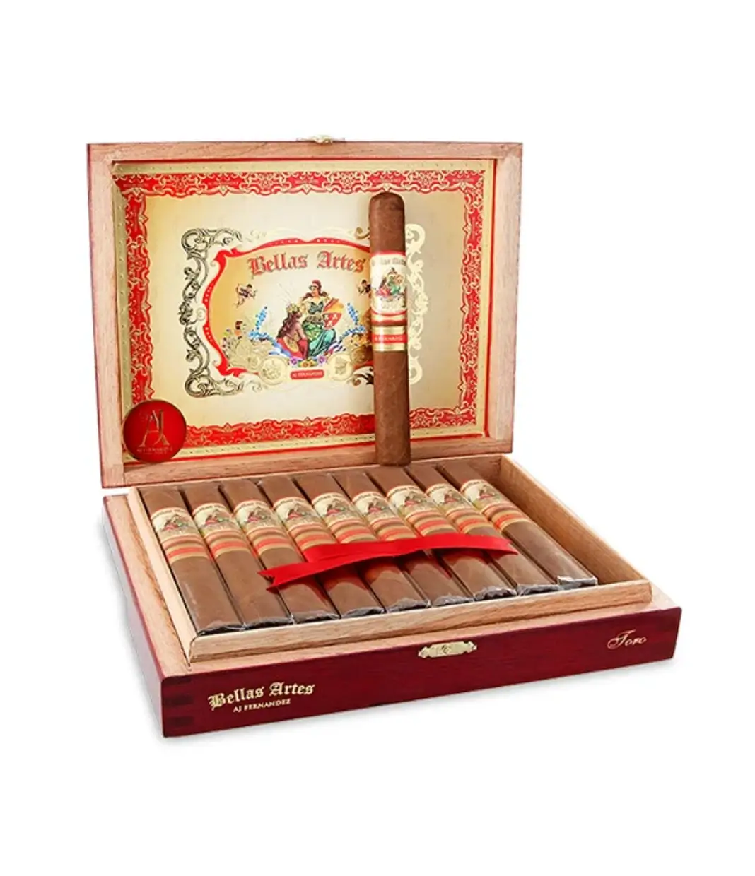AJ Fernandez Bellas Artes Maduro Lancero Cigar Box of 10 close-up from AuCigars, premium Cuban cigar