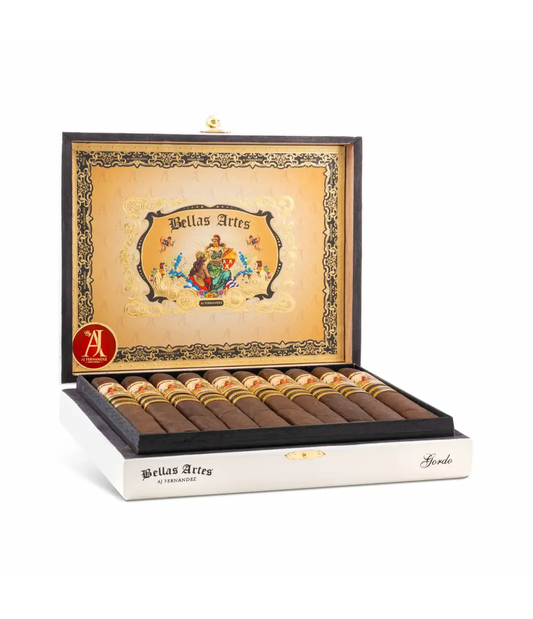 AJ Fernandez New World Oscuro Double Corona Cigar Box of 21 close-up from AuCigars, premium Cuban cigar