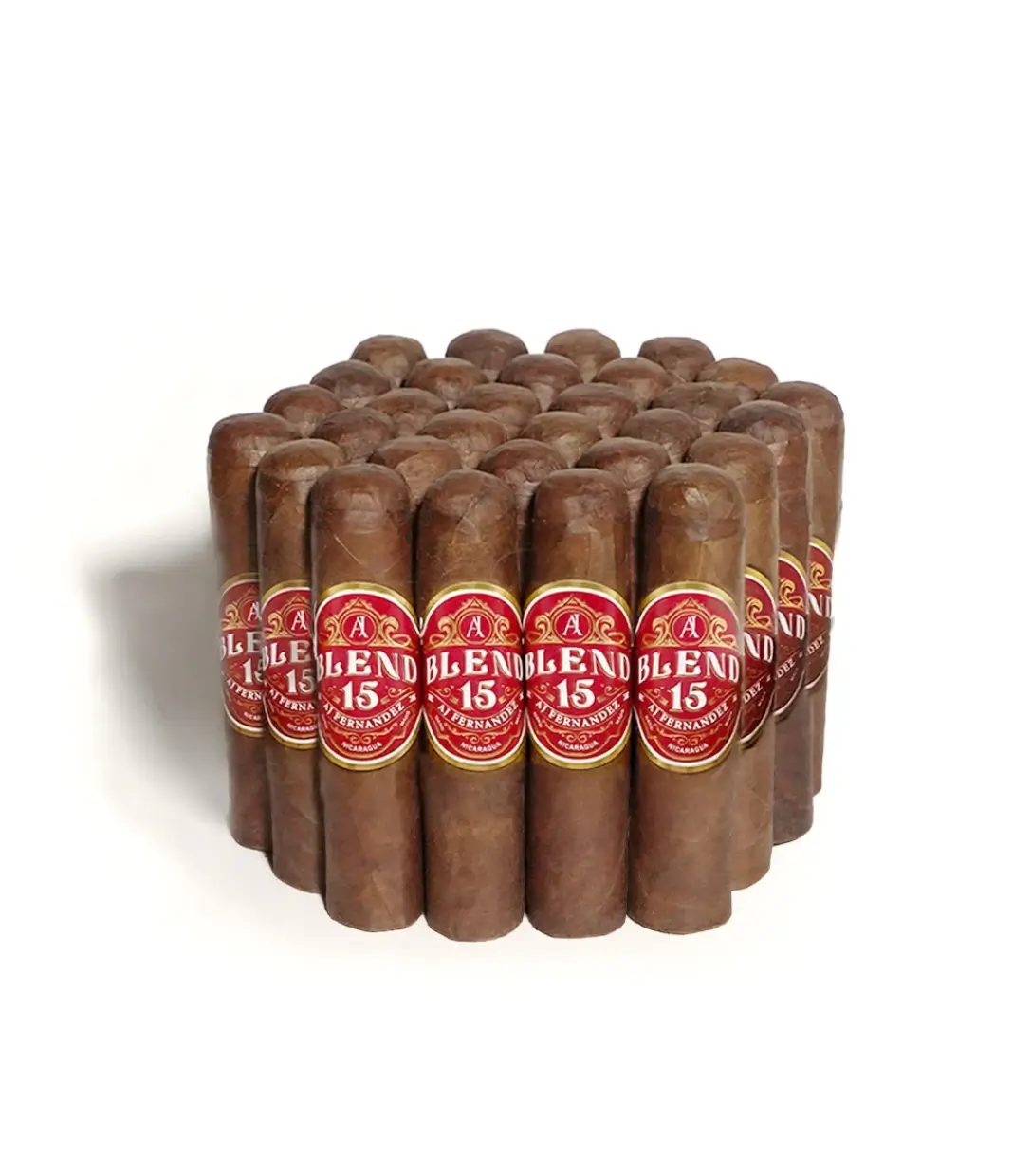 AJ Fernandez Blend 15 Short Robusto Cigar Box of 30 close-up from AuCigars, premium Cuban cigar