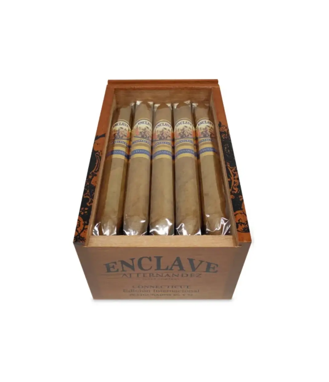 AJ Fernandez Dias de Gloria Short Churchill Cigar Box of 20 close-up from AuCigars, premium Cuban cigar