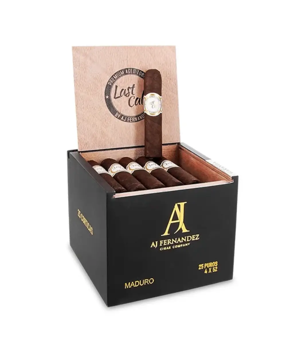 AJ Fernandez San Lotano Habano Toro Cigar Box of 20 close-up from AuCigars, premium Cuban cigar