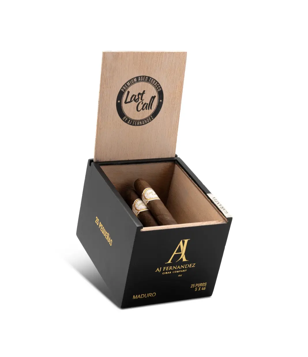 AJ Fernandez Viva La Vida Robusto Cigar Box of 20 close-up from AuCigars, premium Cuban cigar