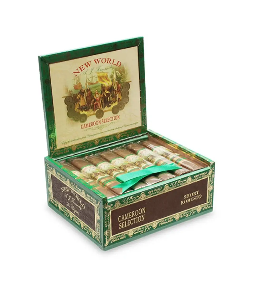A.J. Fernandez Last Call Maduro Corticas Cigar Box of 25 close-up from AuCigars, premium Cuban cigar