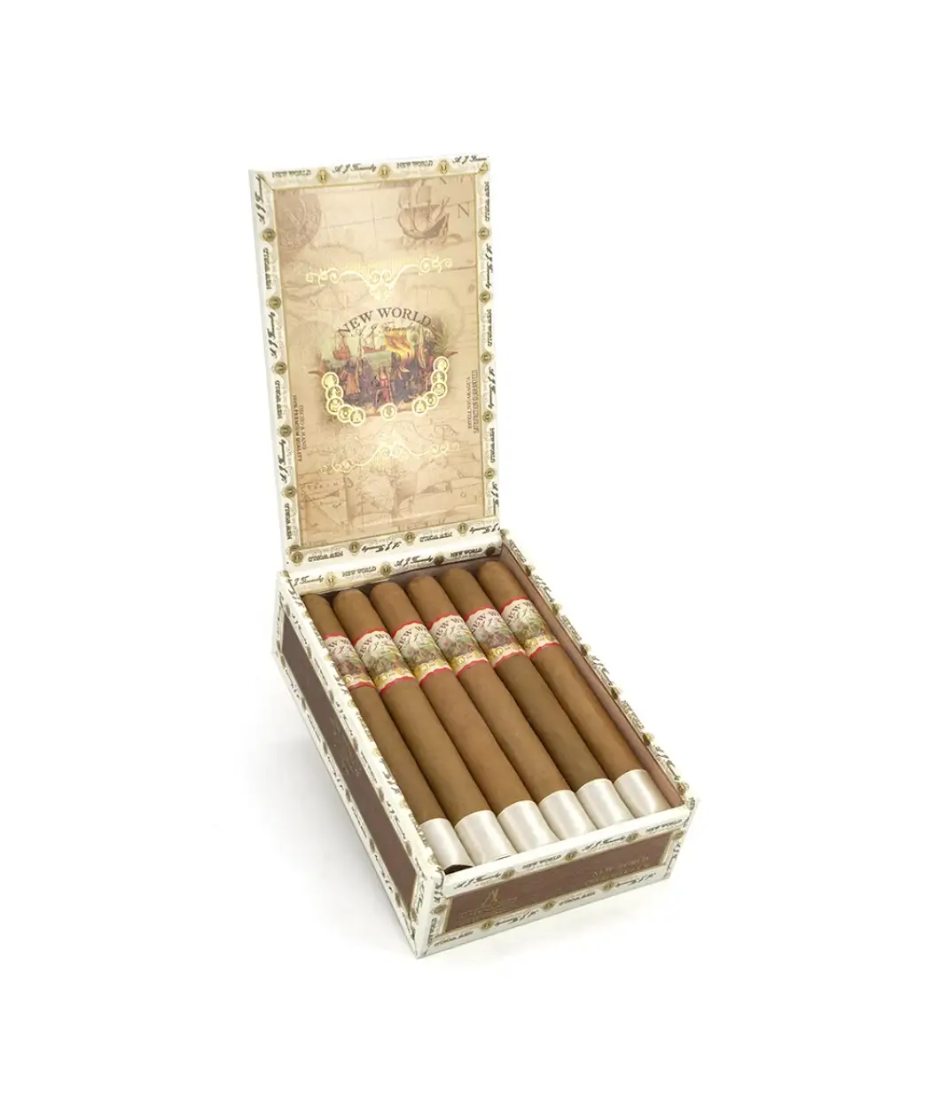 AJ Fernandez Bellas Artes Maduro Robusto Cigar Box of 20 close-up from AuCigars, premium Cuban cigar