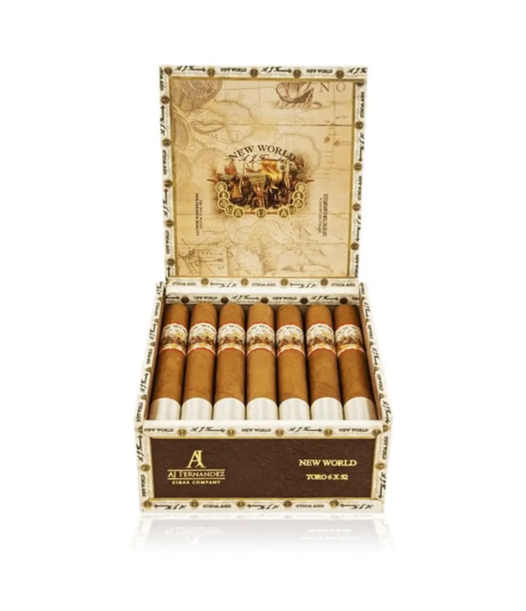 AJ Fernandez San Lotano Oval Gordo Cigar Box of 20 close-up from AuCigars, premium Cuban cigar