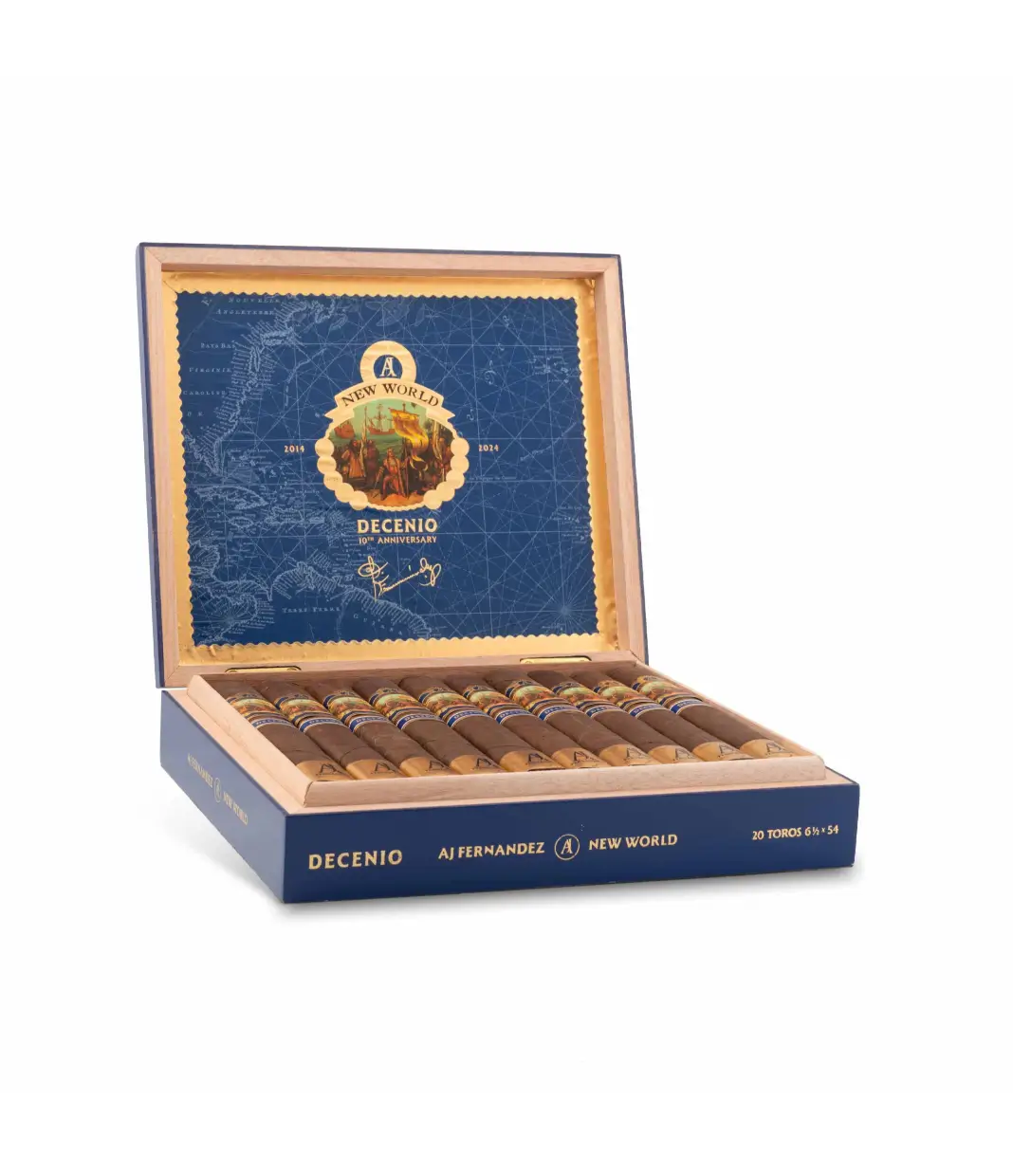 AJ Fernandez New World Cameroon Churchill Cigar Box of 20 close-up from AuCigars, premium Cuban cigar