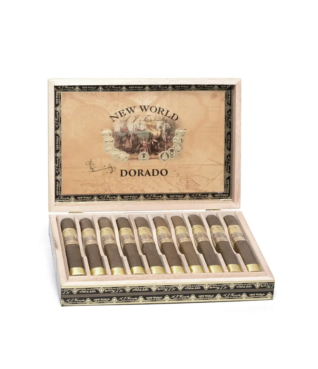AJ Fernandez New World Cameroon Gordo Cigar Box of 20 close-up from AuCigars, premium Cuban cigar