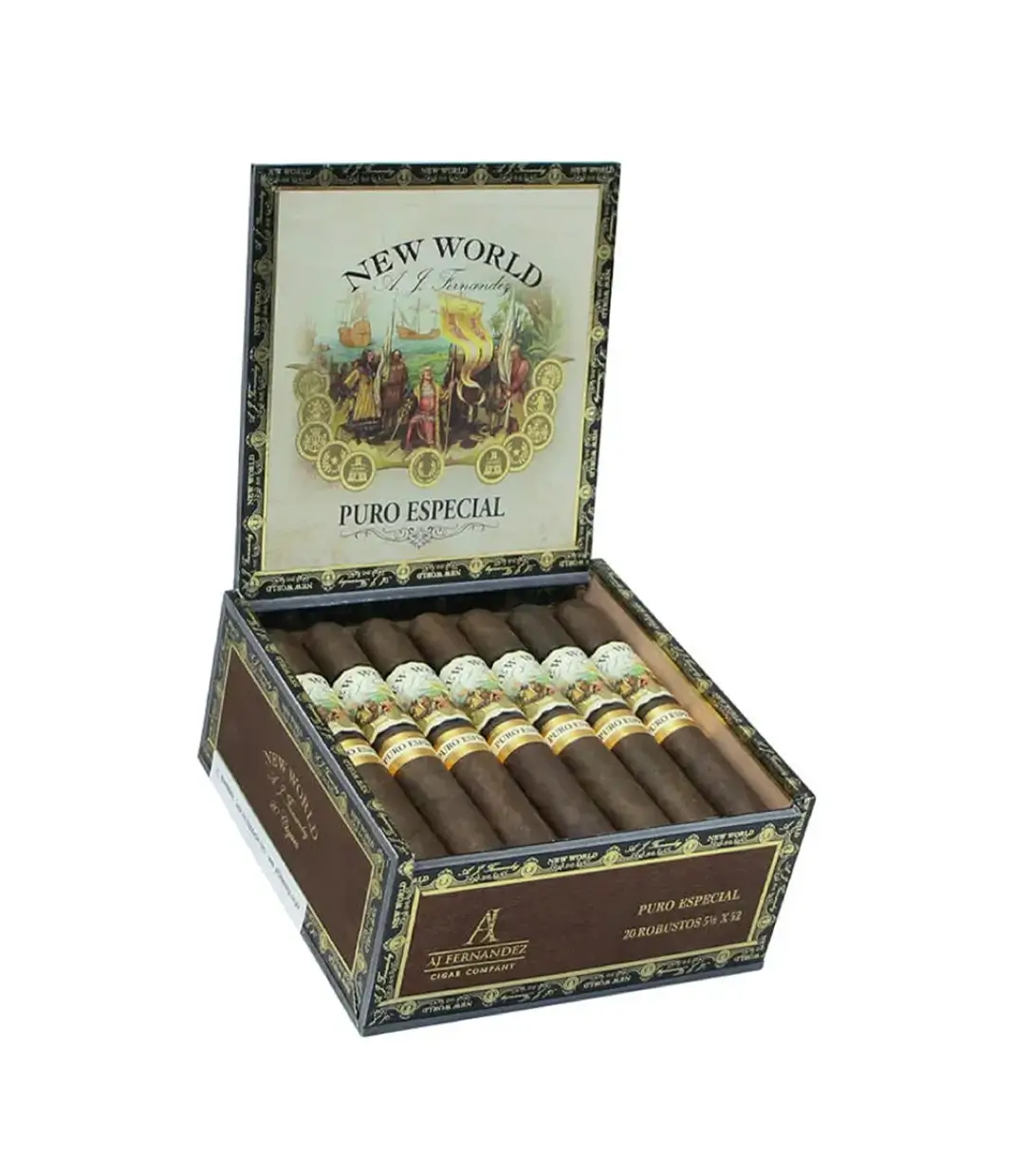 AJ Fernandez Last Call Maduro Chiquitas Cigar Box of 25 close-up from AuCigars, premium Cuban cigar