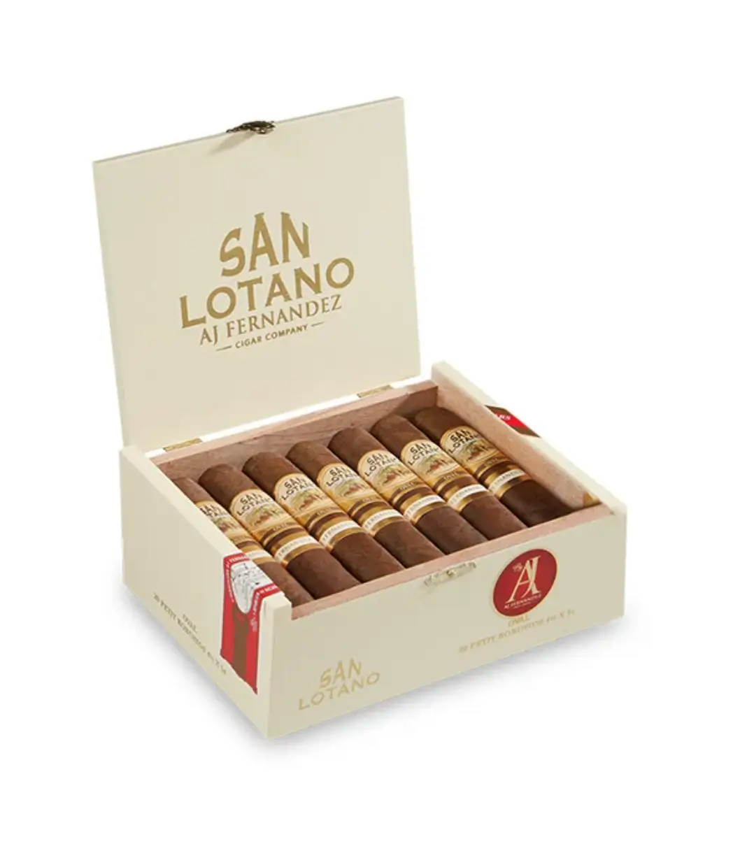 AJ Fernandez New World Sampler Humipack Cigar Box of 5 X 2 close-up from AuCigars, premium Cuban cigar
