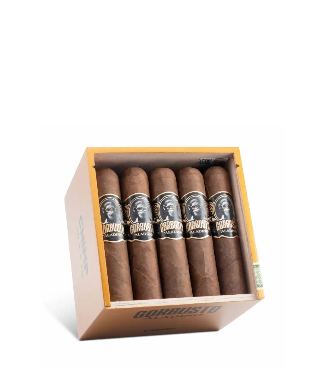 Aladino Gorbusto Chimp Cigar Box of 20 close-up from AuCigars, premium Cuban cigar