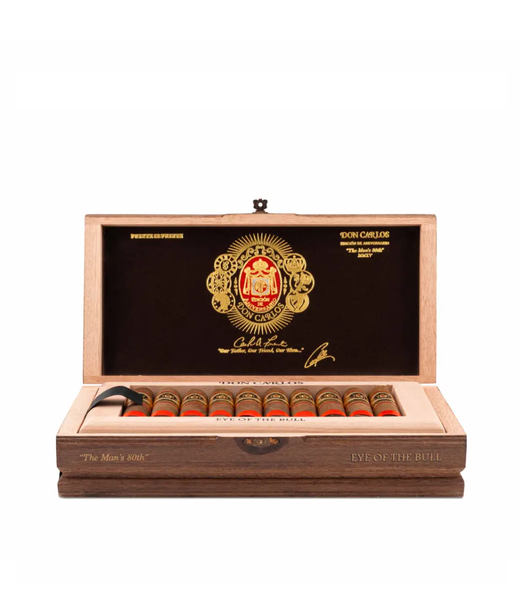 Arturo Fuente Don Carlos Eye of the Bull Cigar Box View 2 from AuCigars, premium Cuban cigar