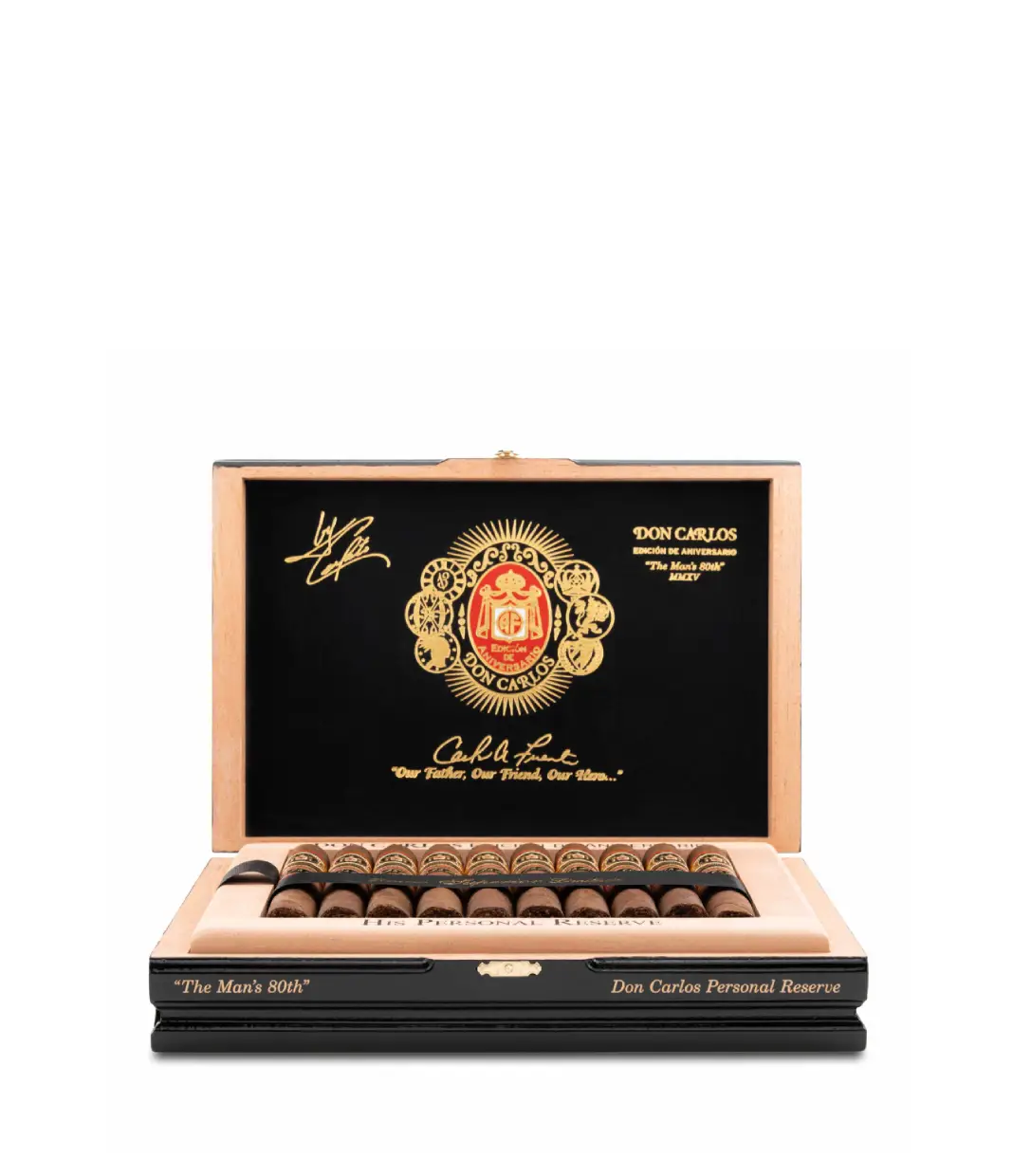 Arturo Fuente Don Carlos Personal Reserve Cigar Box View 4 from AuCigars, premium Cuban cigar