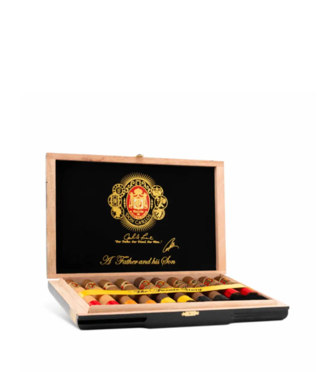 Arturo Fuente Holiday A Father and His Son Sampler Cigar Box of 10 close-up from AuCigars, premium Cuban cigar