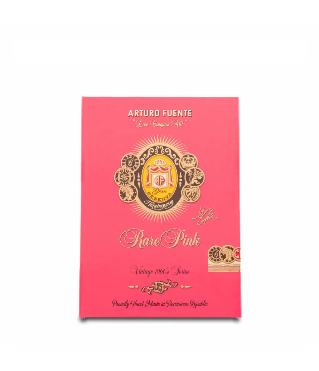 Arturo Fuente Rare Pink Vintage 1960s Series Short Story Cigar Box View 2 from AuCigars, premium Cuban cigar