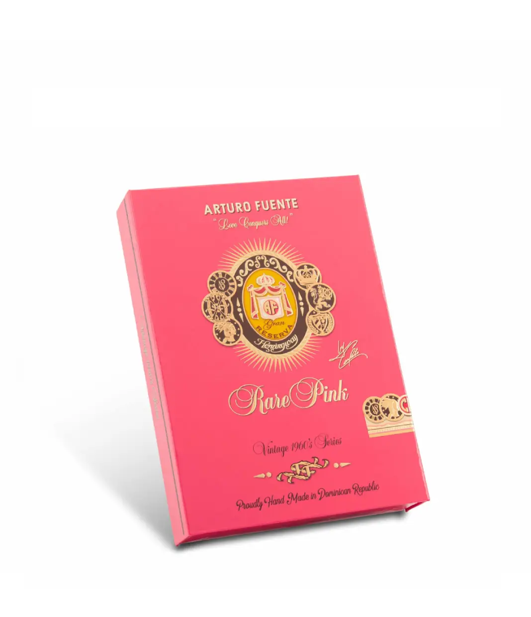 Arturo Fuente Rare Pink Vintage 1960s Series Short Story Cigar Box View 4 from AuCigars, premium Cuban cigar