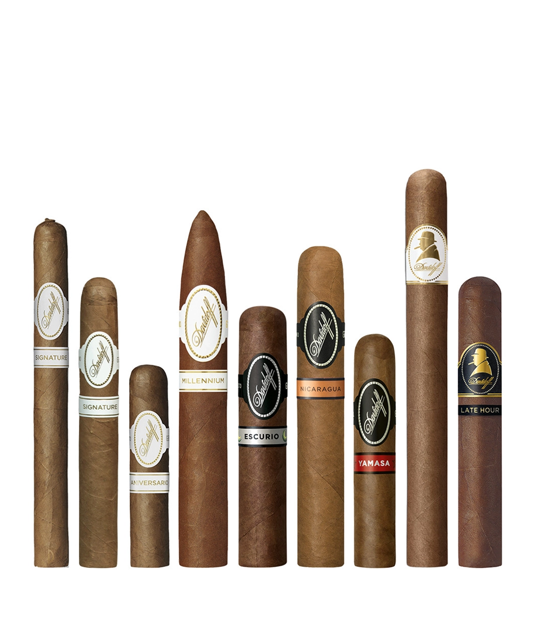Davidoff Premium Gift Selection Sampler Box of 9 from AuCigars, premium Cuban cigar.