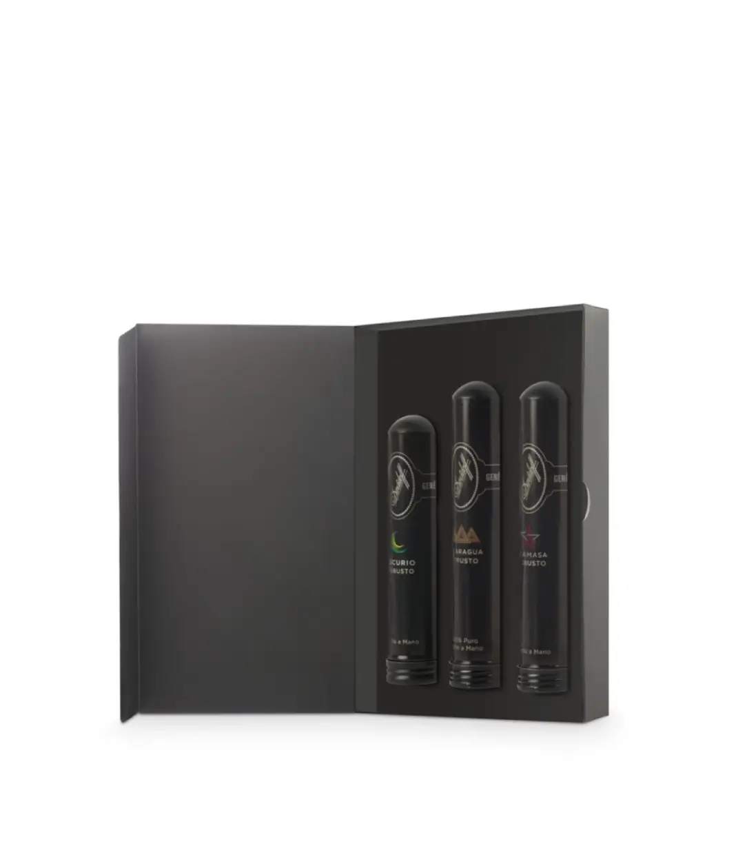 Davidoff Selection Black Robusto Tubos Cigar Box View 2 from AuCigars, premium Cuban cigar
