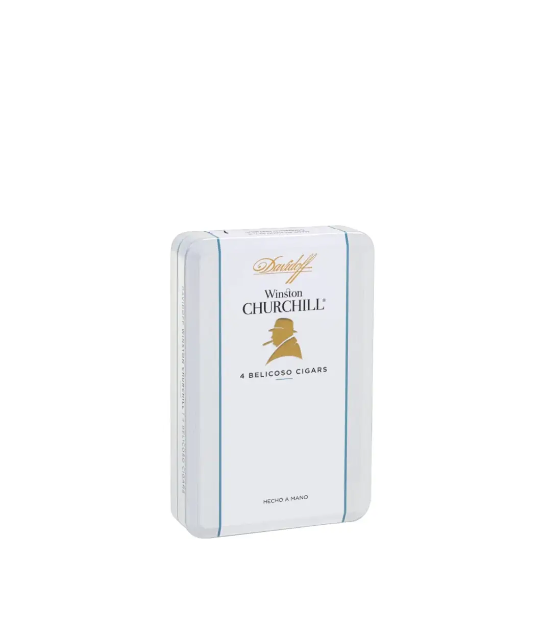 Davidoff Winston Churchill Belicoso Tin Cigar Box View 2 from AuCigars, premium Cuban cigar