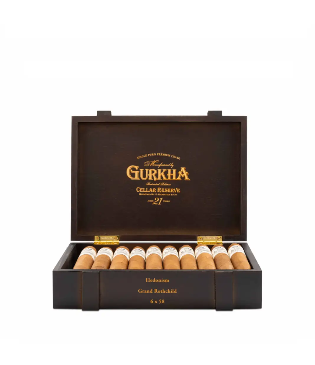 Gurkha Cellar Reserve 21 Year Hedonism Cigar Box View 2 from AuCigars, premium Cuban cigar